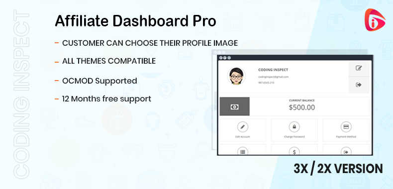 Affiliate Dashboard Pro - Opencart 2x Affiliate Dashboard Pro - Opencart 2x