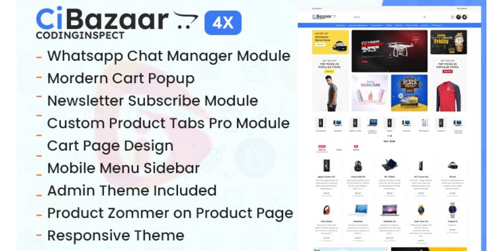 CiBazaar - Multipurpose Opencart 4x Theme