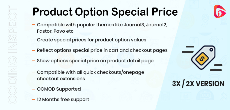 Product Option Special Price Product Option Special Price