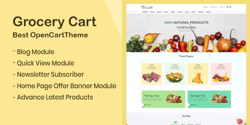 Grocery Store Opencart Theme